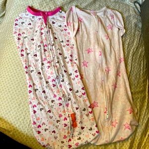 Two never used swaddlers for babies 0-3 months